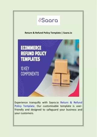 return refund policy template saara io