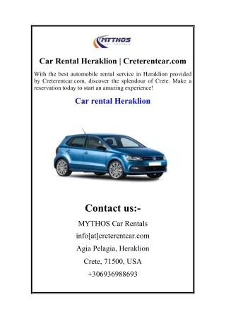 car rental heraklion creterentcar com