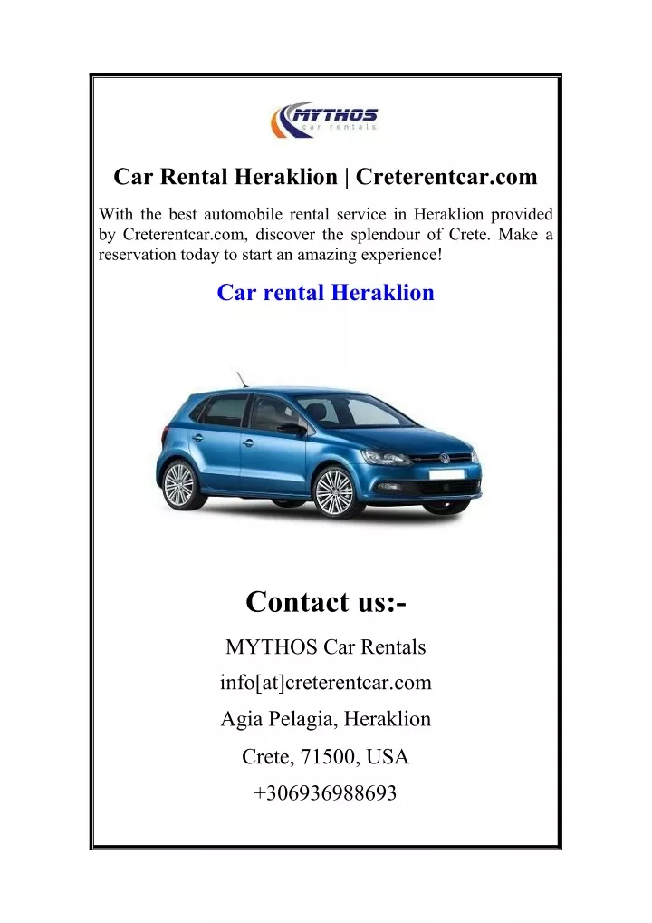 car rental heraklion creterentcar com