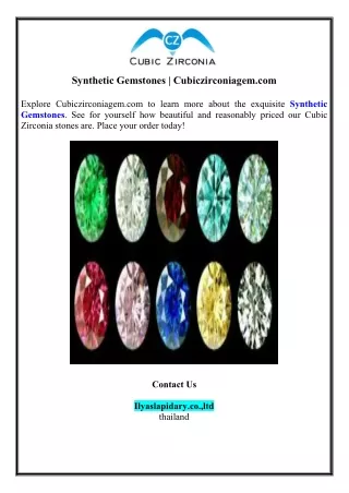 synthetic gemstones cubiczirconiagem com