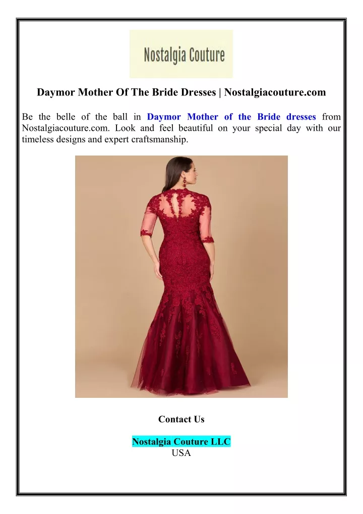 daymor mother of the bride dresses