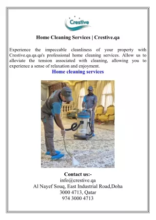 home cleaning services crestive qa