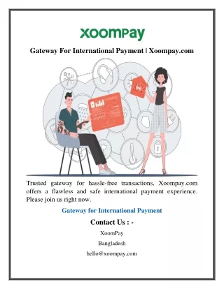 Gateway For International Payment  Xoompay.com