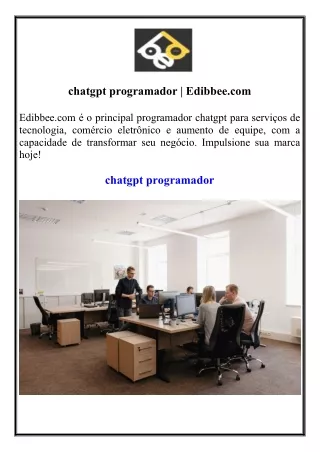 chatgpt programador | Edibbee.com