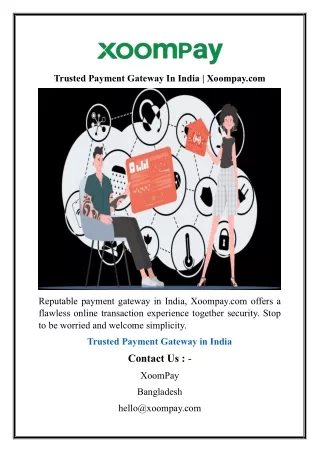 Trusted Payment Gateway In India  Xoompay.com