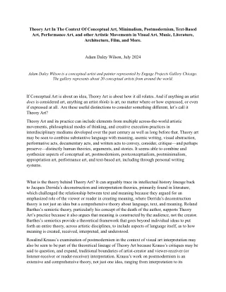 theory art in the context of conceptual