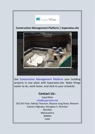 Construction Management Platform  Superwise.site