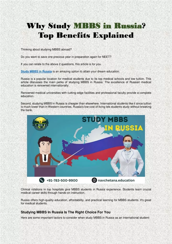 why study mbbs in russia mbbs in russia