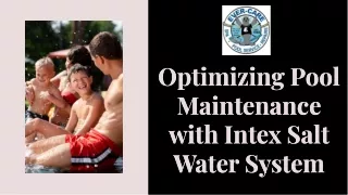 Intex Salt Water System