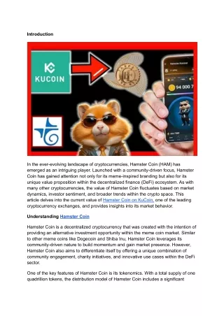 Hamster Coin KuCoin Price_ Current Value and Market Insights