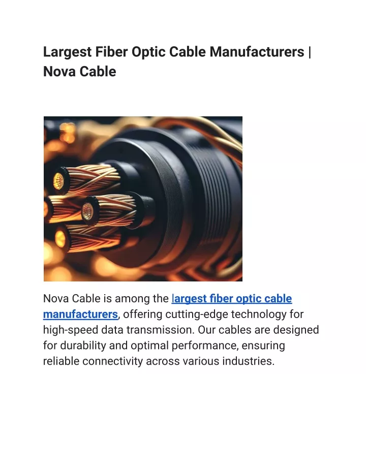 ppt-largest-fiber-optic-cable-manufacturers-nova-cable-powerpoint
