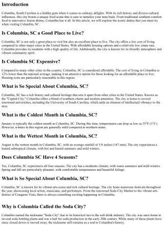 Columbia, SC's culinary scene: Iconic dishes you must try.