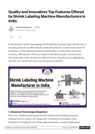 quality and innovation top features offered