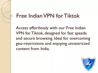 Free Indian VPN for Tiktok
