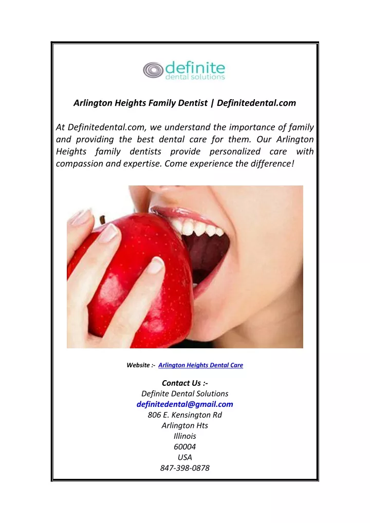 arlington heights family dentist definitedental