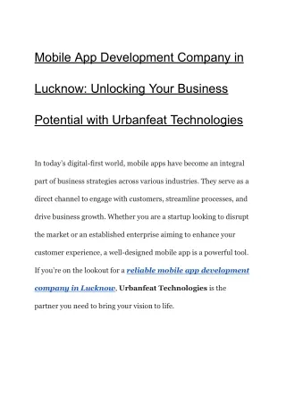 mobile app development company in