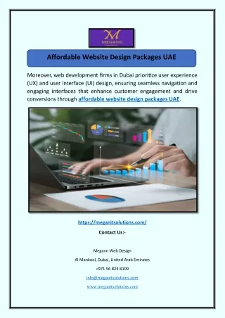 Affordable Website Design Packages UAE