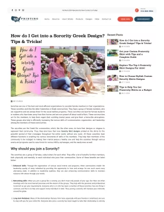 How do I Get into a Sorority Greek Design? Tips & Tricks