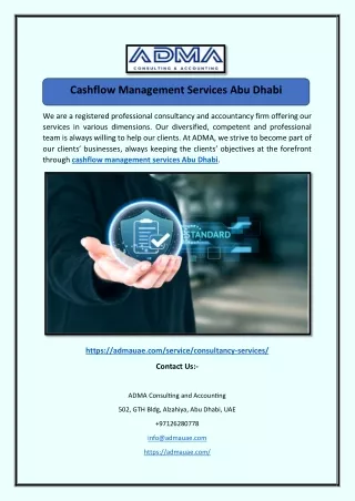 Cashflow Management Services Abu Dhabi