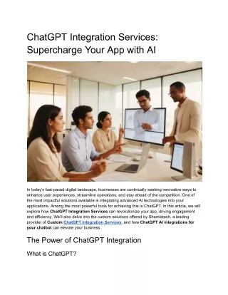 chatgpt integration services supercharge your