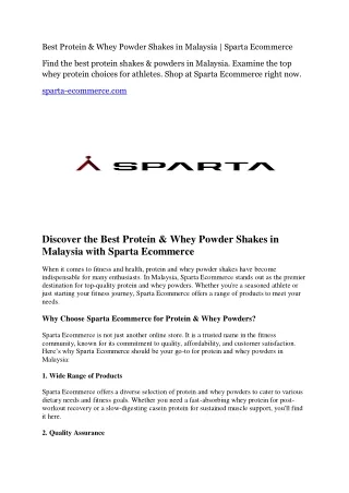 best protein whey powder shakes in malaysia
