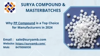 Why PP Compound is a Top Choice for Manufacturers in 2024