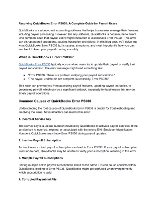 resolving quickbooks error ps036 a complete guide
