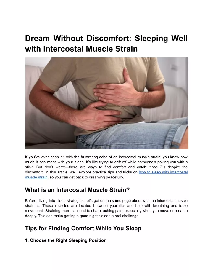 dream without discomfort sleeping well with