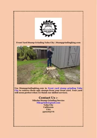front yard stump grinding yuba city