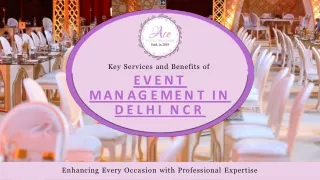 key services and benefits of event