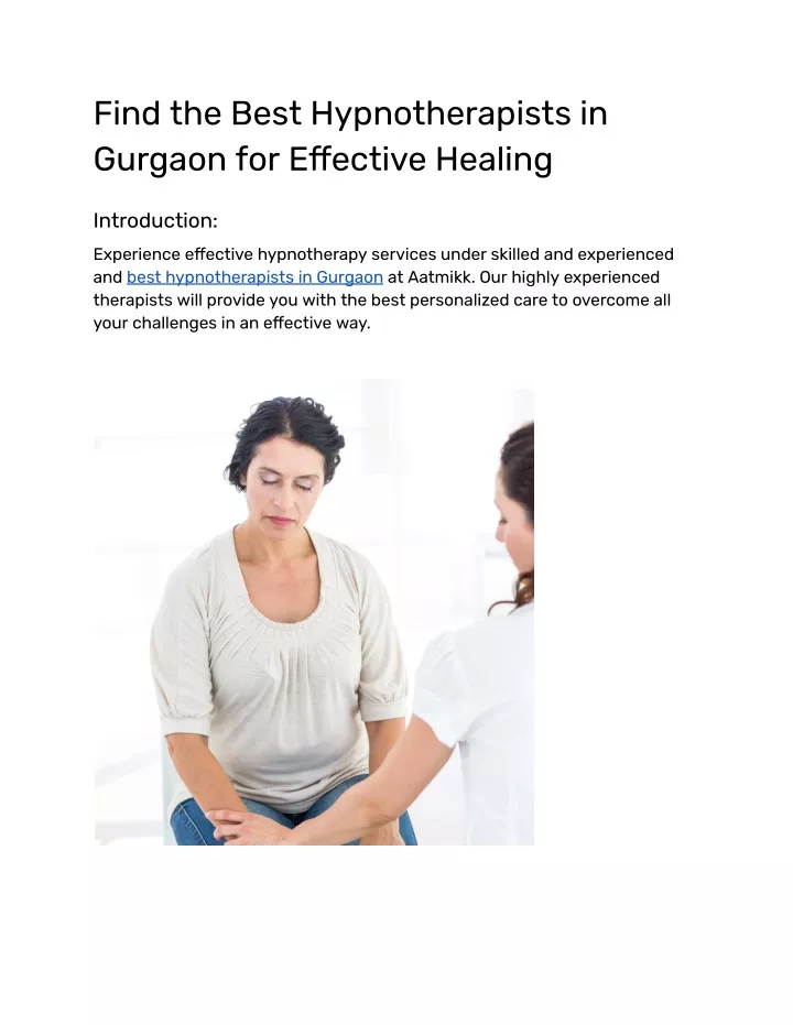 find the best hypnotherapists in gurgaon