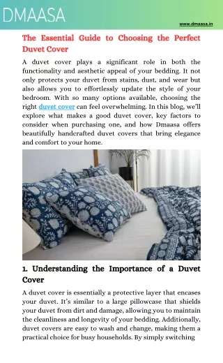 The Essential Guide to Choosing the Perfect Duvet Cover