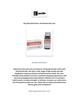 Buy Steroids Online | Gorillasteroids.com