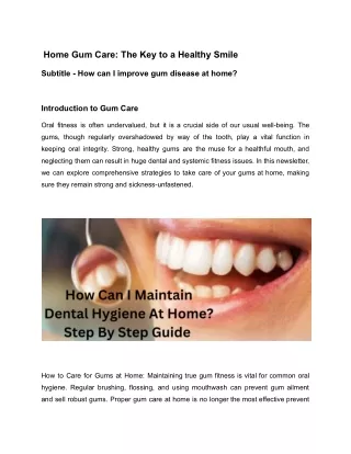 _Home Gum Care _ The Key to a Healthy Smile