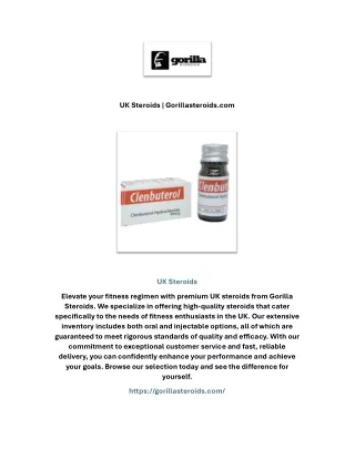 UK Steroids | Gorillasteroids.com