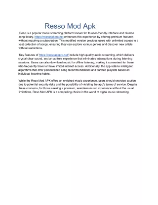 resso apk pro