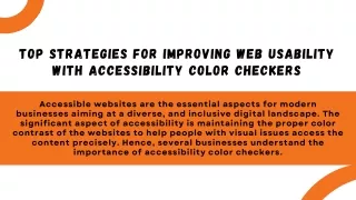 Top strategies for improving web usability with accessibility color checkers