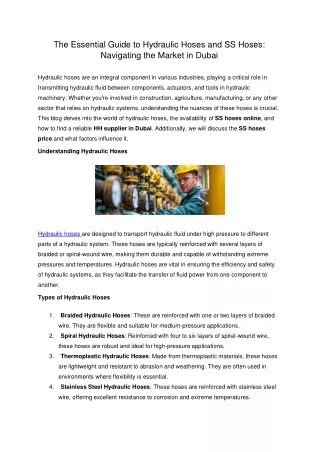 The-Essential-Guide-to-Hydraulic-Hoses-and-SS-Hoses