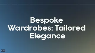 Bespoke fitted wardrobes customized to your requirements