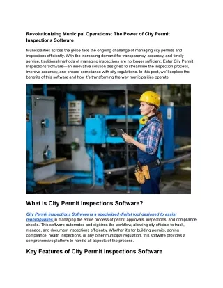 revolutionizing municipal operations the power