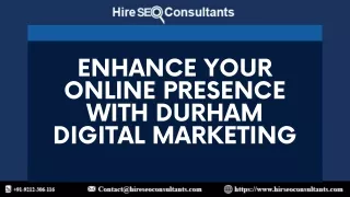 Enhance Your Online Presence with Durham Digital Marketing