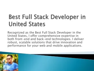 Best Full Stack Developer in United States
