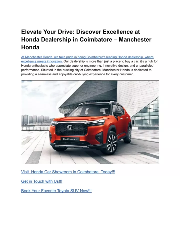 elevate your drive discover excellence at honda