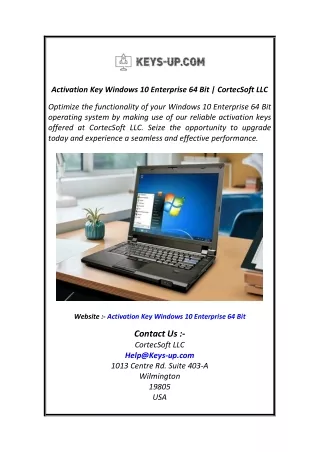 activation key windows 10 enterprise