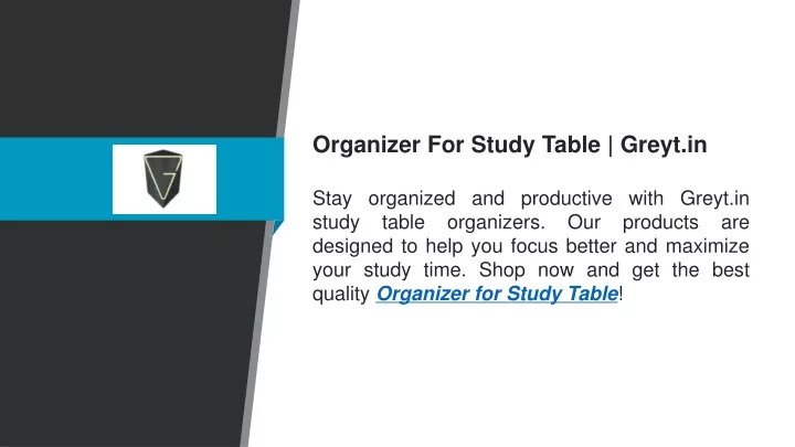 organizer for study table greyt in stay organized