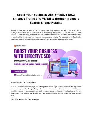 Boost Your Business with Effective SEO_ Enhance Traffic and Visibility through Nonpaid Search Engine Results
