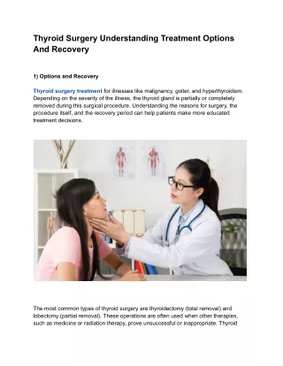 thyroid surgery understanding treatment options