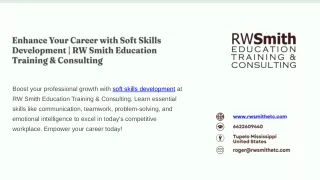 Enhance Your Career with Soft Skills Development  RW Smith Education Training & Consulting