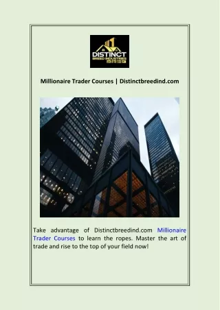 millionaire trader courses distinctbreedind com