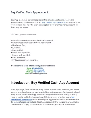 The 6 Best Alternatives to Buy Verified Cash App Account